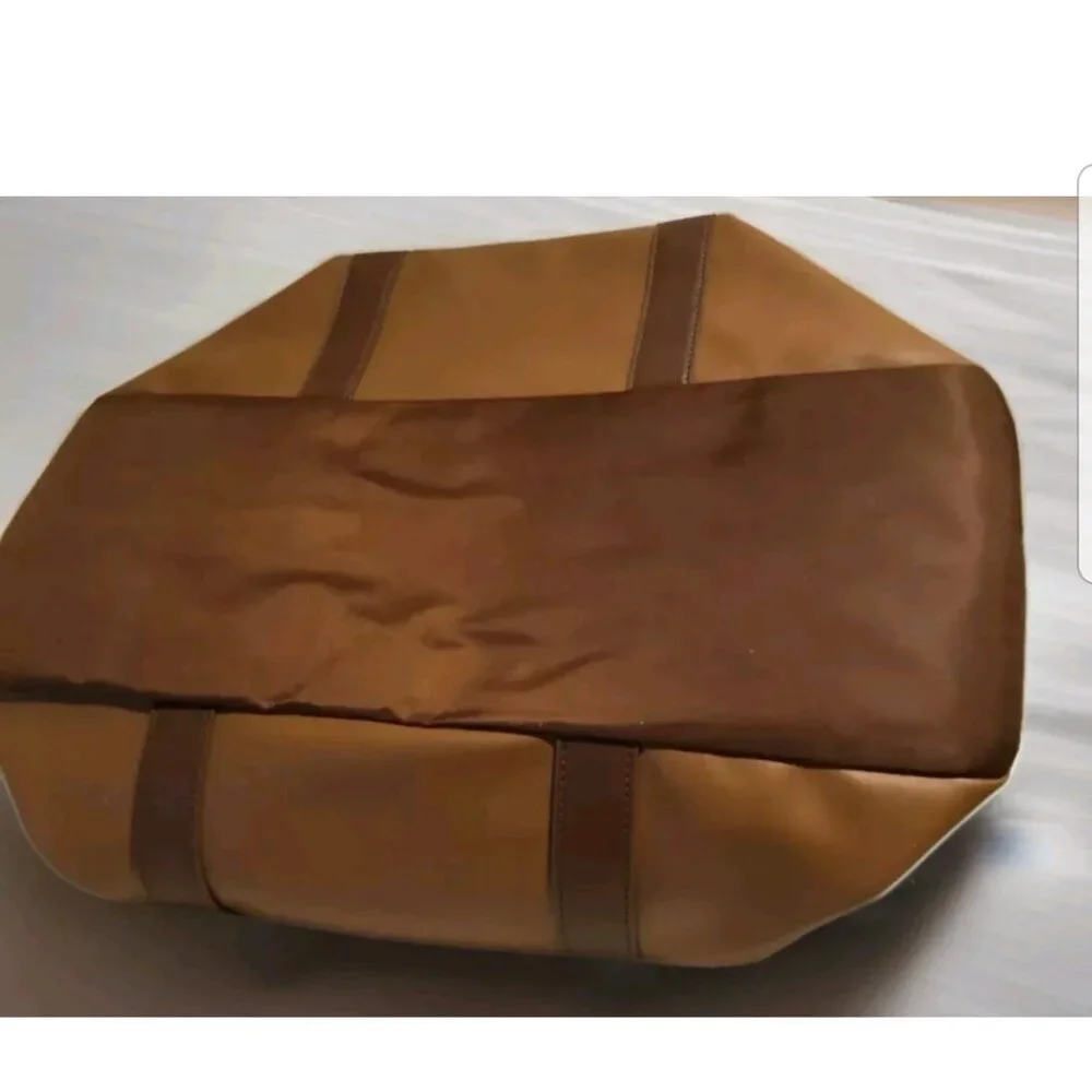 Bella Russo Brown Faux Leather Sachel Overnight Bag 19x10x7